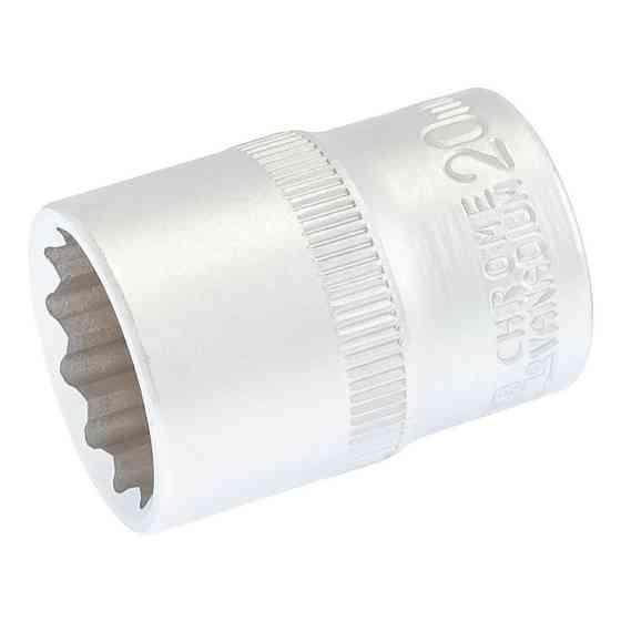 MASTERTOOL Головка торцева MASTERTOOL 12-гранна ½" 20 мм L 40 мм CrV 78-0620 Коломыя