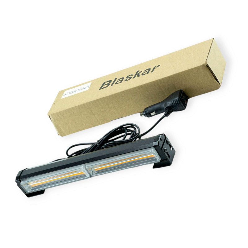 Фара LED прямоугольная 310х45х40 (Д В Ш) 2 секции желтый, стробоскоп, штекер в прикуриватель дополнительная Мукачево - изображение 1