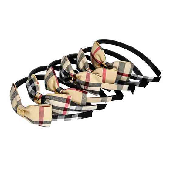 Набор детских ободков для волос Клеточка с эмблемой 0201-194-1, 6 шт Винница