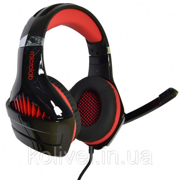 Навушники з мікрофоном Microlab G6 black+red (G6_b+r) Київ - фото 1
