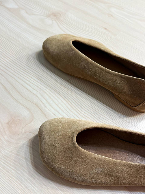 Балетки жіночі Zemira 23-0582 замшеві квадратний носок бежеві, 39, 25 см Київ - фото 14