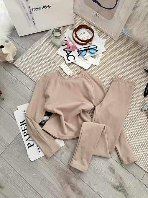 Женская базовая теплая универсальная термобелье пума Бежевий, M-L Одесса - изображение 4