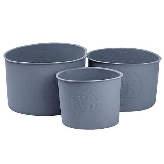 Форми для випікання пасхи силіконові 3 штуки 1.7/1/0.6 л Сірий HP-35-555G Коломия