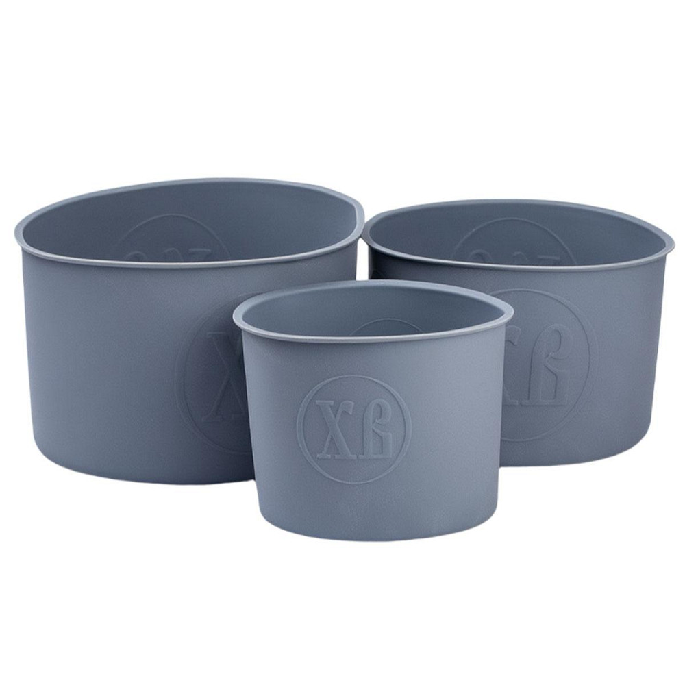 Форми для випікання пасхи силіконові 3 штуки 1.7/1/0.6 л Сірий HP-35-555G Коломия - фото 1