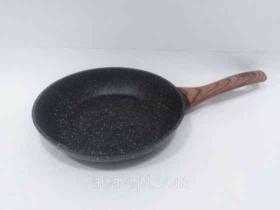 Сковорода гранитное антипригарное покрытие з коричневою ручкой Ø 20 см (шт).Aba-Opt Одесса