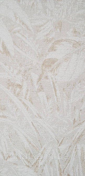 Шпалери вінілові на флізеліні AS creation Amber метрові 1.06Х10 листя гілки бежеві білі із золотистим Київ - фото 3