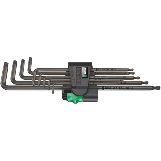 Ключі шестигранні Torx Wera довгі T8-T40 9шт. 05024460001 Одеса