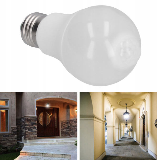 Светодиодная лампа E27 с датчиком движения и освещения Киев - изображение 3