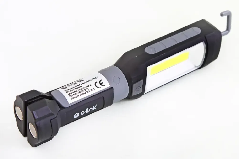 Фонарик ручной пластм. 90лм/1Вт S-link c магнитом и крючком (3 режима, под AAA батарейки) Винница - изображение 1