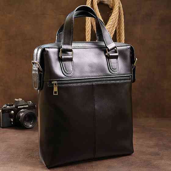 Кожаная мужская сумка Черный (SHVIGEL) Киев