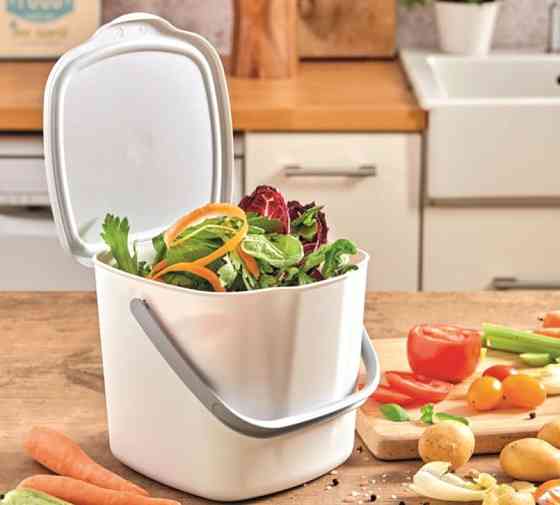 Контейнер для сміття з кришкою та ручкою Snips Kitchen Compost Bin 3 л білий Київ