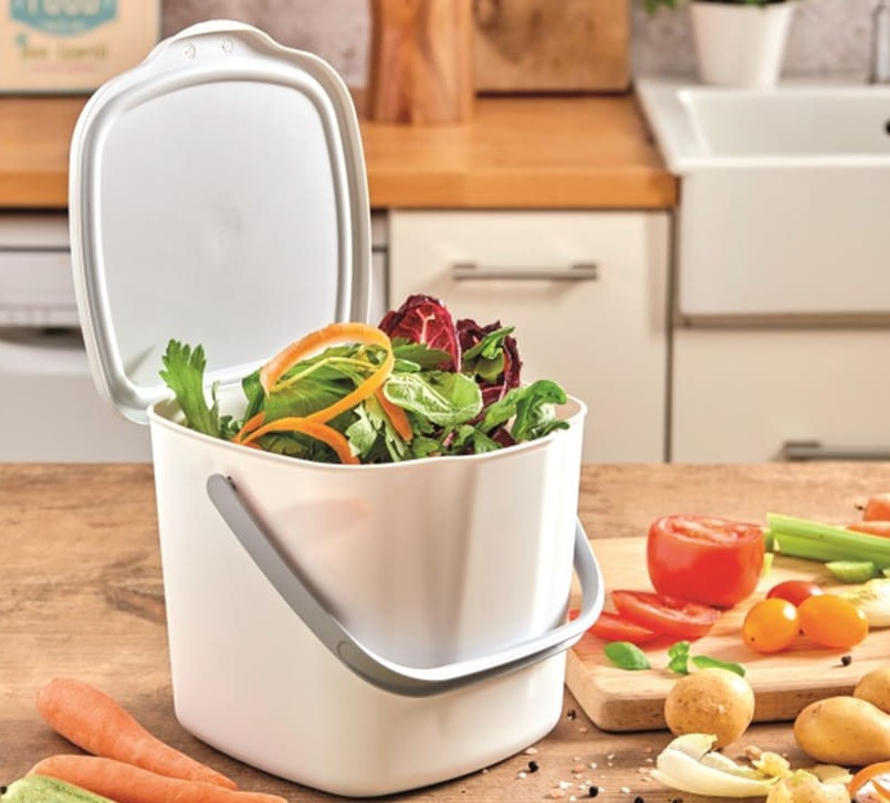 Контейнер для сміття з кришкою та ручкою Snips Kitchen Compost Bin 3 л білий Київ - фото 5