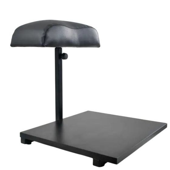 Педикюрная подставка с черной полочкой, черный металл Киев