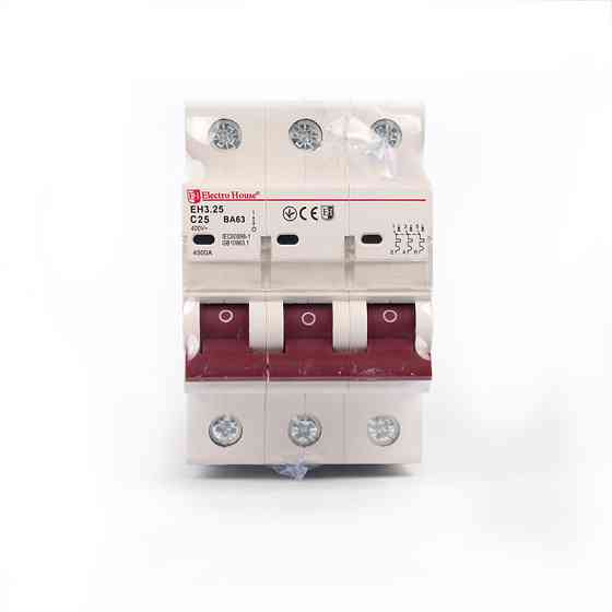 Автоматический выключатель 3Р 25A 4.5кА, кривая C Днепр