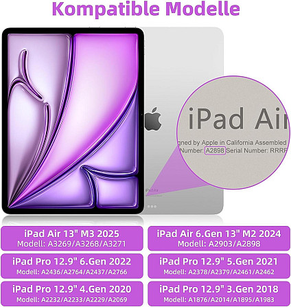 Защитный чехол-клавиатура для iPad Air 13 Inch M2 / iPad Air 2024 / iPad Pro 12,9 дюймов (6-го, 5-го, 4-го, 3-го поколения) Днепр - изображение 8