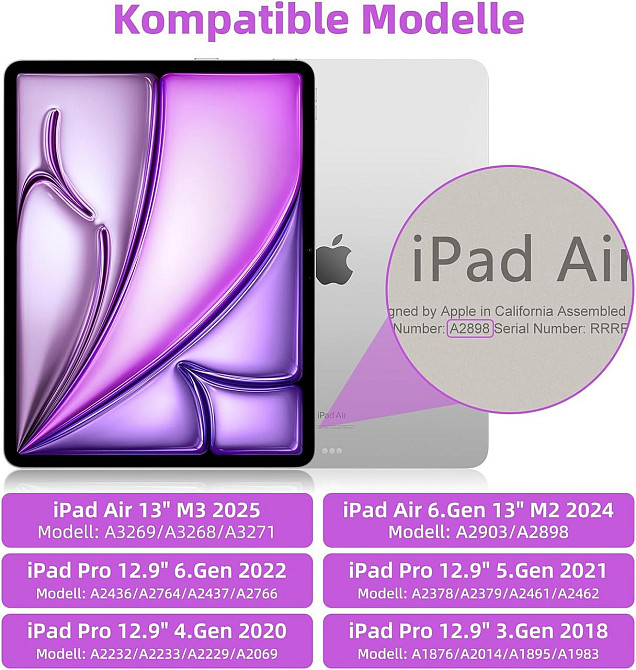 Защитный чехол-клавиатура для iPad Air 13 Inch M2 / iPad Air 2024 / iPad Pro 12,9 дюймов (6-го, 5-го, 4-го, 3-го поколения) Днепр - изображение 8