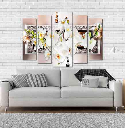 Модульна картина Орхідея Абстракція Art-207_5 Київ