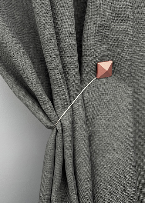 Магниты для штор и гардин Квадрат набор 2 шт Розовое золото (81-283) Киев - изображение 4