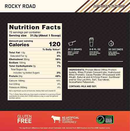 100% Whey Gold Standard  2,3 kg  (Rocky Road) Луцк