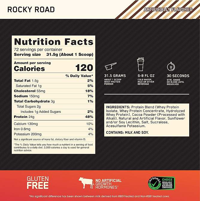 100% Whey Gold Standard  2,3 kg  (Rocky Road) Луцк - изображение 2