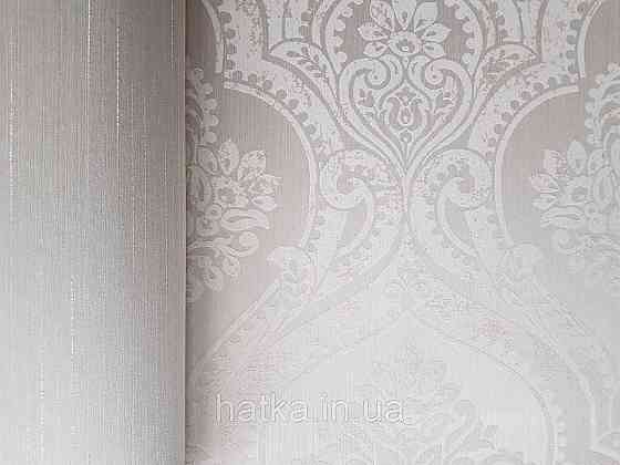 Шпалери текстильні еко 0.53х10.05 Rasch Textil Valentina класика вензелі дамаски бежево кремові на бежевому Київ