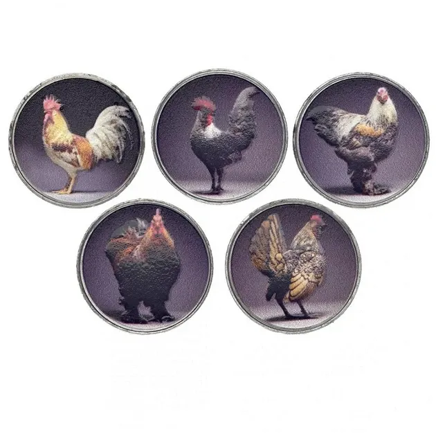 Острів Бугенвіль набір з 5 медалей за 3 кіна 2021 UNC Півні Полтава - фото 1