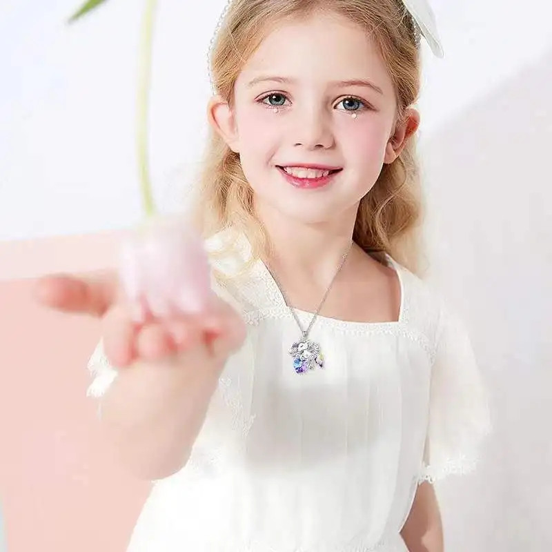 Кулон Единорог с цепочкой 46 см разноцветный Киев - изображение 5