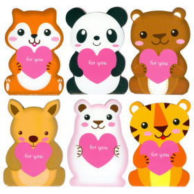 Блокнот дитячий 52905 83x60mm, 60g, 40 л, Звірята /48 в дісплеї/, шт Київ - фото 1