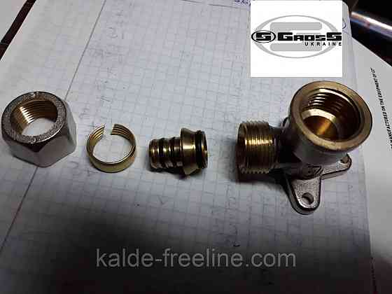 Кут монтажний 16*1/2 Gross (посилений) для металопластикової труби Харків