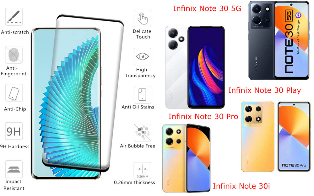 Захисне скло HyperGlass Pro для Infinix Note 30 5G, Note 30 Play, Note 30 Pro, Note 30i – максимальна чутливість та захист Київ - фото 2