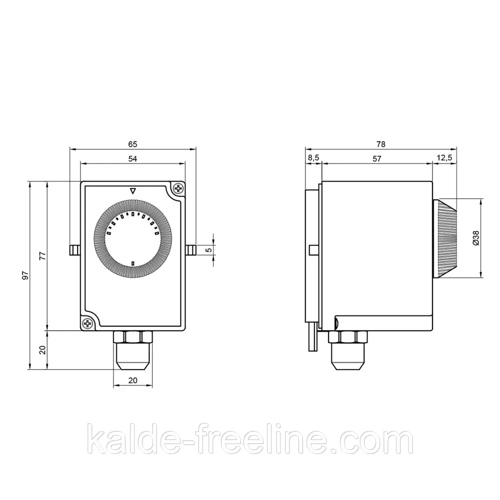Термостат механічний накладний 0-90*С № 610 Icma Харків - фото 4