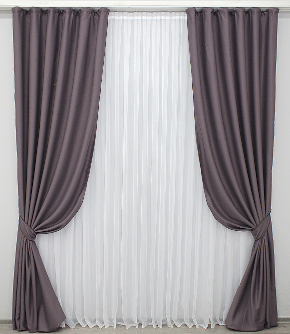 Комплект готових штор VR-Textil Блекаут Midnight № 1231ш Марсала 100х290 см 2 шт (31-045) Київ - фото 2