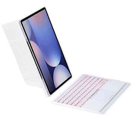 Чохол-клавіатура для Samsung Galaxy Tab S10+/S9+/S9 FE+/S8+/S7 FE+/S7+ 12.4" білий з тачпадом Київ
