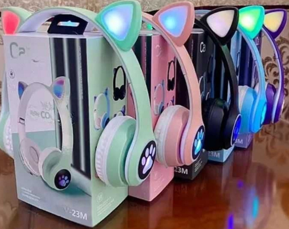 Детские наушники Cat блютуз со кошачьими ушками светящимися наушники Киев - изображение 3