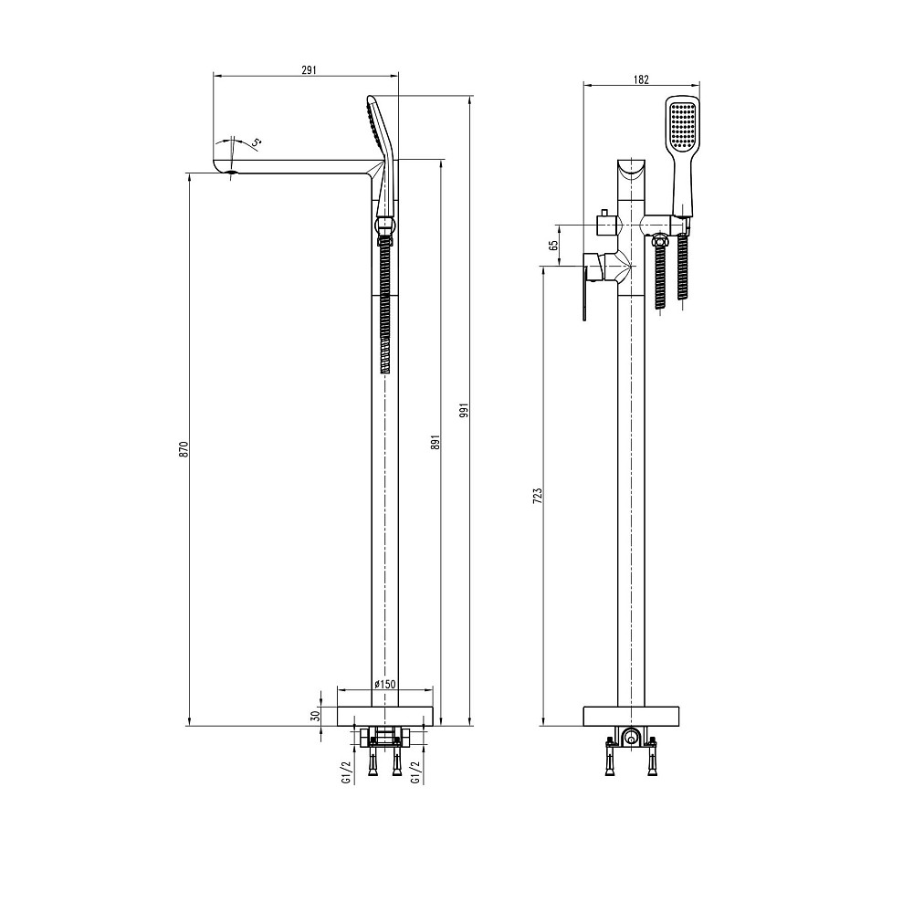 Змішувач для ванни TOPAZ BARTS TB 07113-H36 Тернопіль - фото 4