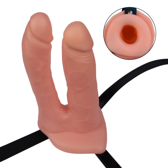 Двойной страпон Unisex Hollow Strap On Sex Aura Киев