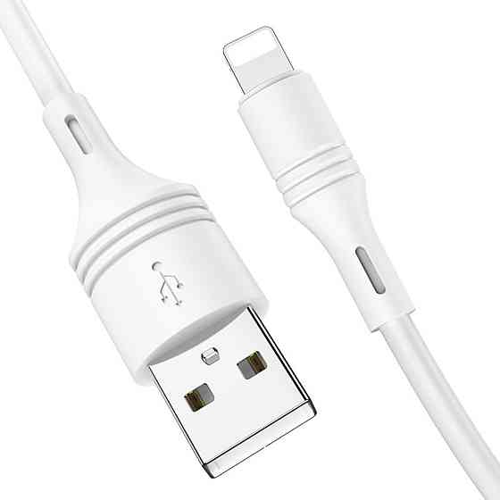 Кабель BOROFONE BX43 USB to iP 2.4A, 1m, PVC, PVC connectors, White Київ