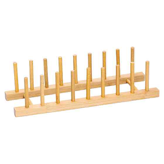 Yiwu Підставка для тарілок та кришок дерев'яна на кухню 35×11×9 (см) HB-40-13 Київ