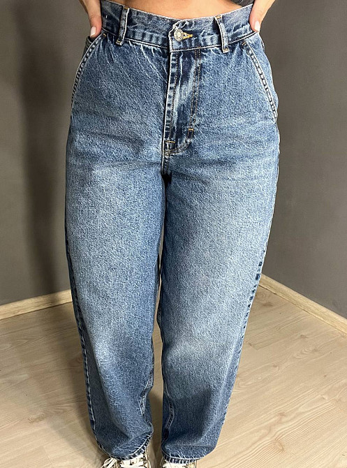 Джинсы женские Its Basic 3097 SKATER jeans свободный крой бананы широкие высокая посадка косые карманы светло-синие, светло-синий, 32, 32, 68 см, 98 с Киев - изображение 15