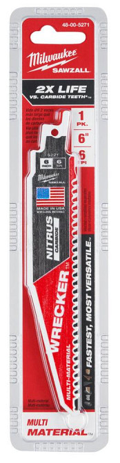 Полотно для шаб. пили TCT WRECKER NITRUS 150x6-1шт MILWAUKEE Одесса - изображение 2