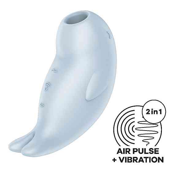 Вакуумный клиторальный стимулятор с вибрацией Satisfyer Seal You Soon, 2 независимых мотора Sex Aura Киев