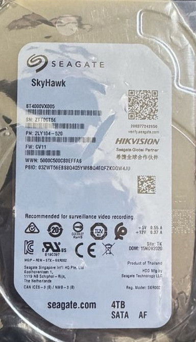 Жорсткий диск Seagate SkyHawk 4TB. Абсолютно нові. Київ - фото 2