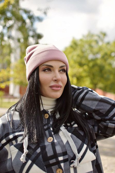 Женская зимняя шапка на флисе Фрезовый Киев - изображение 4