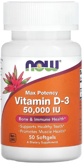 Витамин Д3 Now Foods Vitamin D-3 50,000 IU 50 softgels Киев - изображение 1
