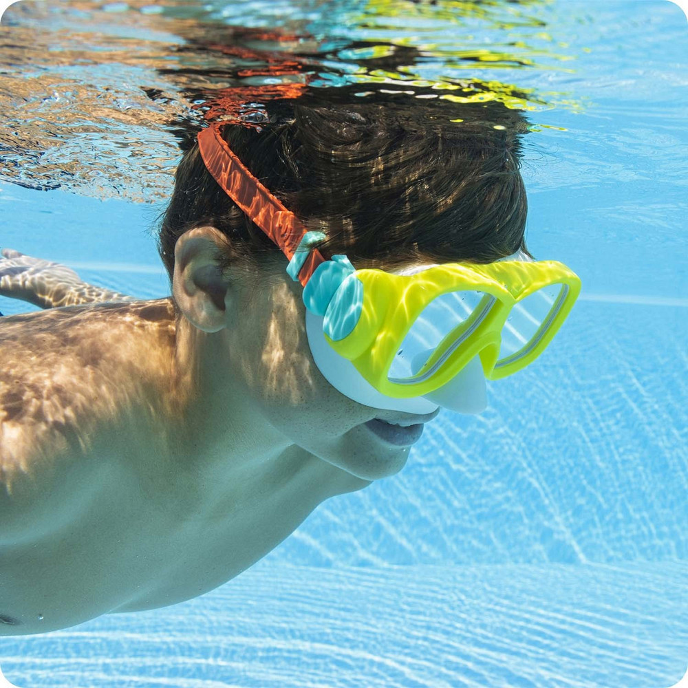 Маска для плавання Bestway 22039 червоно-жовта Київ - фото 2