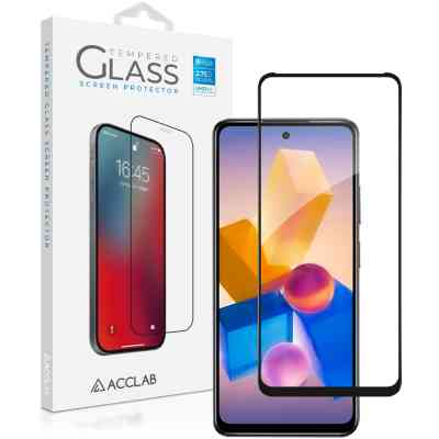 Стекло защитное ACCLAB Full Glue Infinix Hot 40i Black (1283126588914) Винница