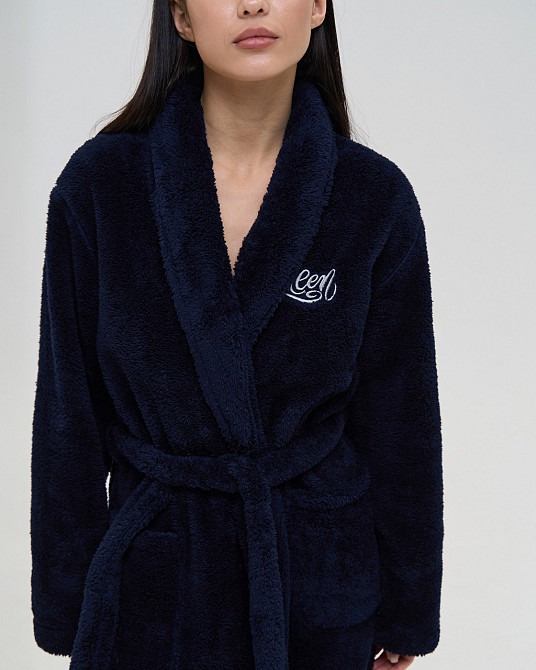 Теплий однотонний жіночий халат Nicoletta Queen — Велюрсофт 94118 M Київ - фото 5