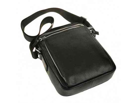 Сумка мессенджер Vintage 14578 кожаная Черная Киев