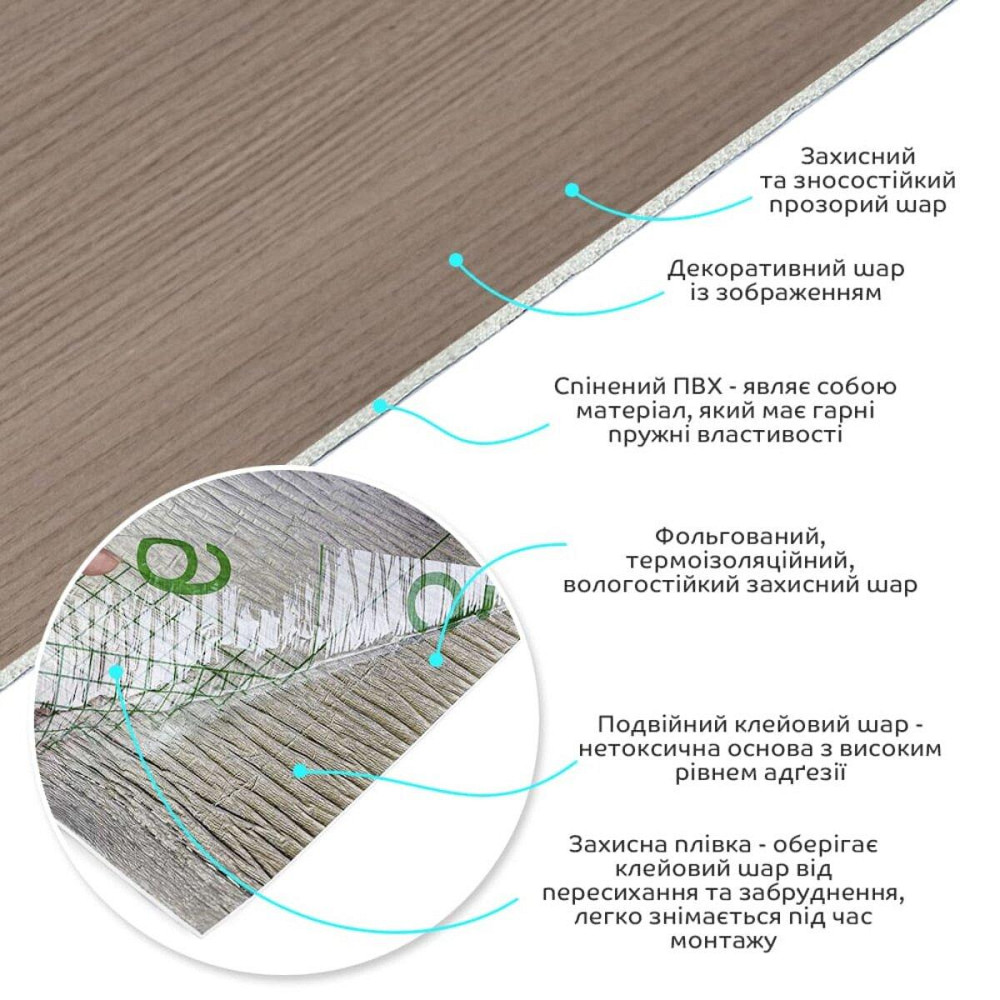 Самоклеюча вінілова плитка в рулоні Київ - фото 2