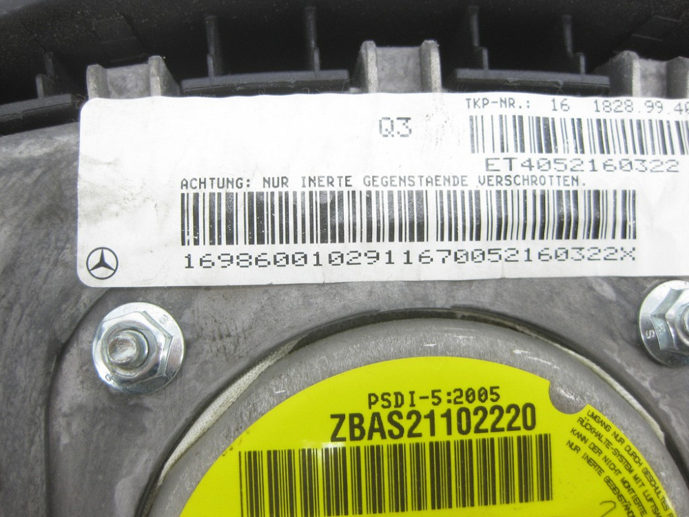 Mercedes-Benz  A1698600102 9116 Подушка безпеки в кермо A-class W169 A-class C169 Одеса - фото 7